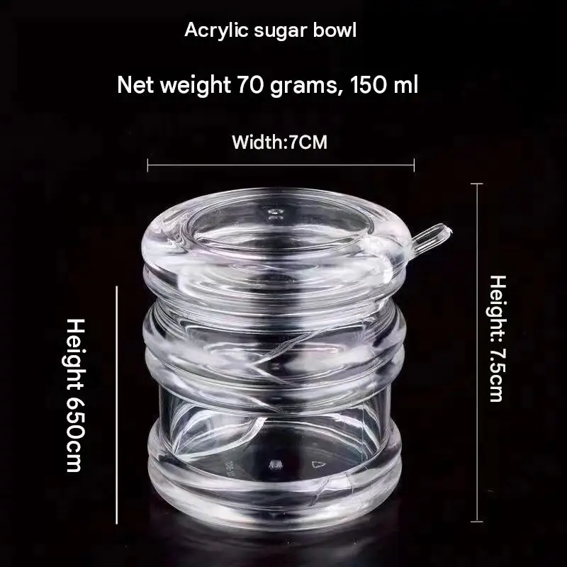 6 acrylic high transparency spice bottles, seasoning jars, seasoning distribution bottles, kitchen spoon seasoning jars