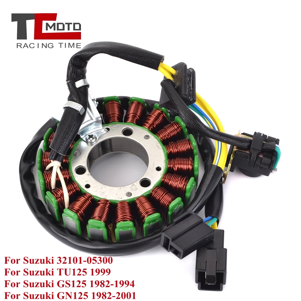 

Motorcycle Magneto Engine Generator Stator Coil For Suzuki GS125 1982-1994 GN125 1982-2001 TU125 TU GS GN 125 32101-05300