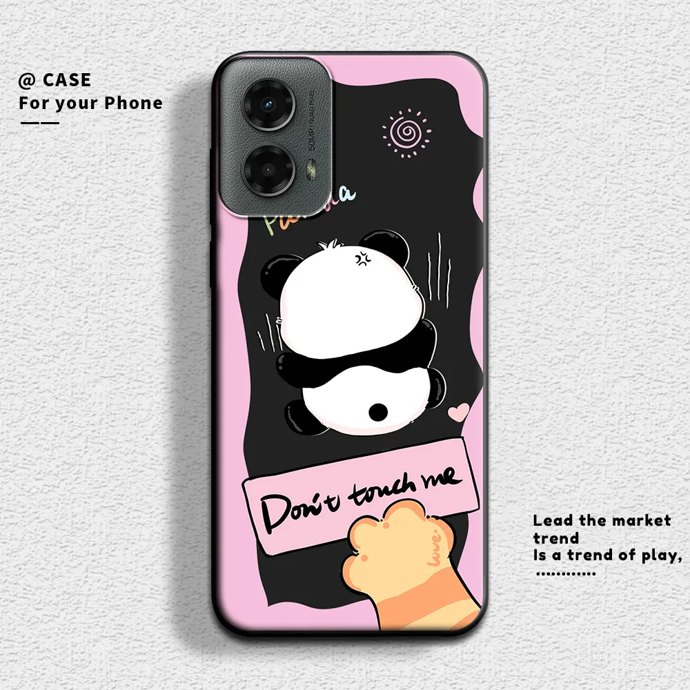 For Motorola Moto G 5G 2024 Case Cute Flower Soft Silicone Couple Phone Case For Moto G 5G 2024 Protect Shockproof Cartoon Cover