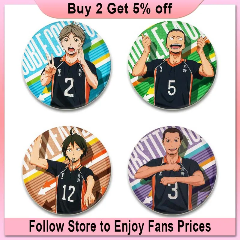 Haikyuu!! Spille smaltate Tobio Kageyama Shoyo Hinata Spilla Collezione di fan Distintivi da bavero Uomo Donna Gioielli di moda Decor Regali