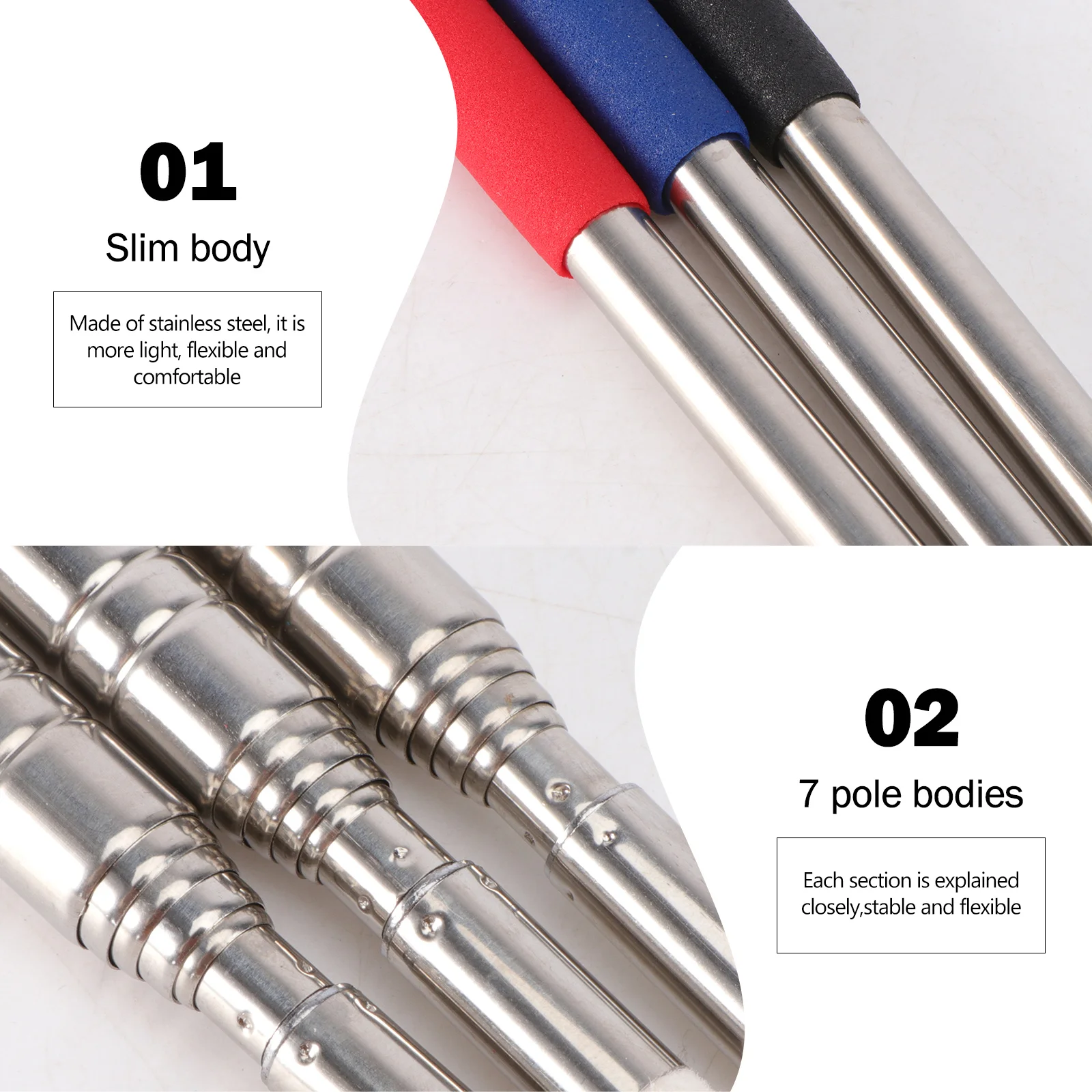 

3pcs Telescopic Teaching Pen Lightweight Handheld Pointer For Teachers Students Doctors Extendable Retractable Classroom