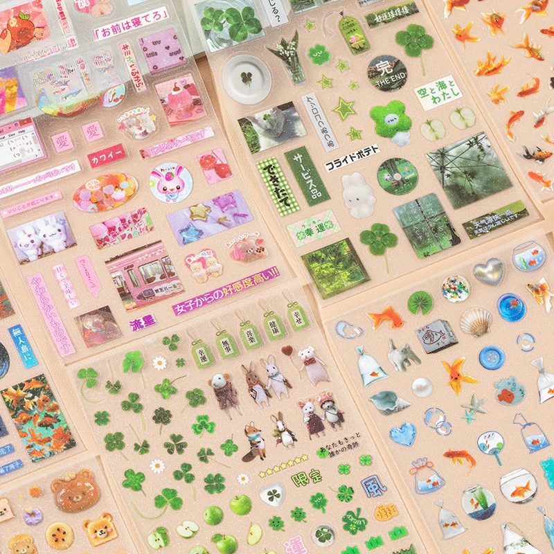 6 Pcs/pack Peninsula Wild Series Decorative Sticker Retro Collage Scrapbooking Label Diary Album Journal Planner