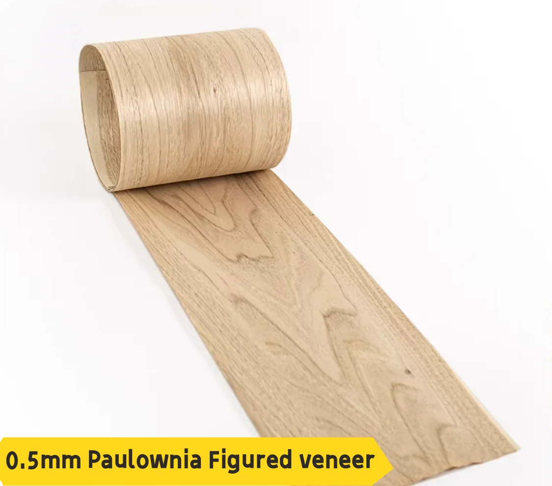 Thickness:0.5mm Natural Paulownia Figured Wood Veneer Sheets