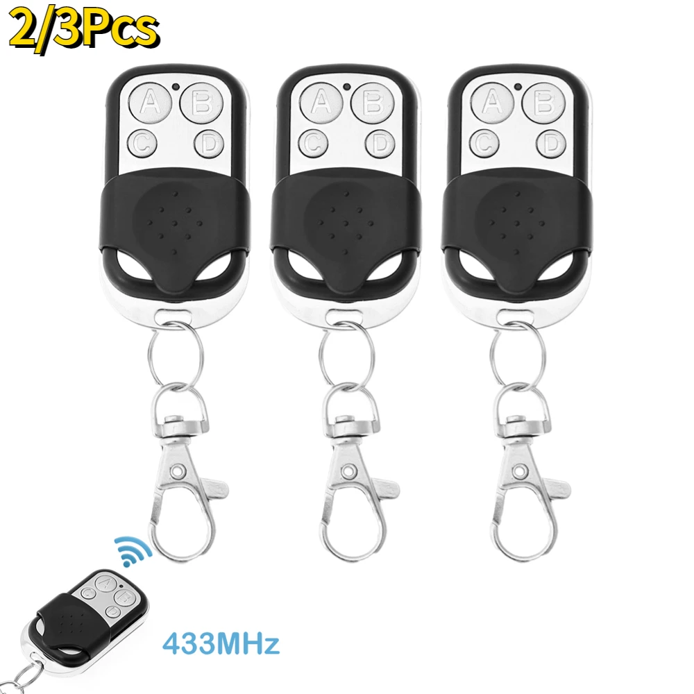 2pcs/3pcs 433MHz Remote Control 4CH Key Copy Duplicator for Car Key Electric Gate Garage Door Cloning Remote Control Duplicator