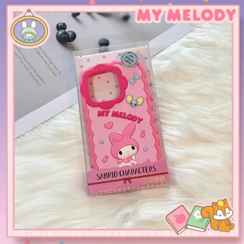 Kawaii Sanrioed Phone Case Hangyodon Kitty Kuromi Cartoon Cute Comfortable Grip Applicable To Iphone 15 Pro Max Girl Christmas