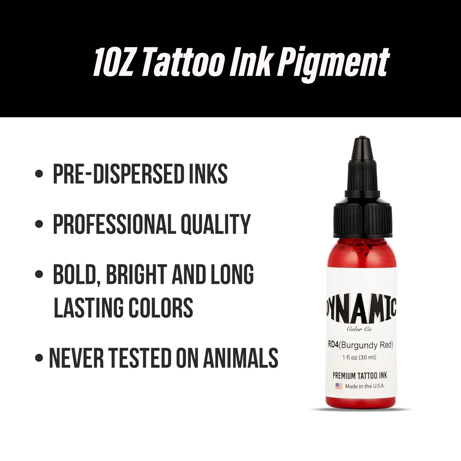30ML Burgundy Red Tattoo Ink Body Art Tattoo Ink Vibrant Vegan Long Lasting No Color Loss Professional Tattoo Ink (1oz Bottle) - Image 2