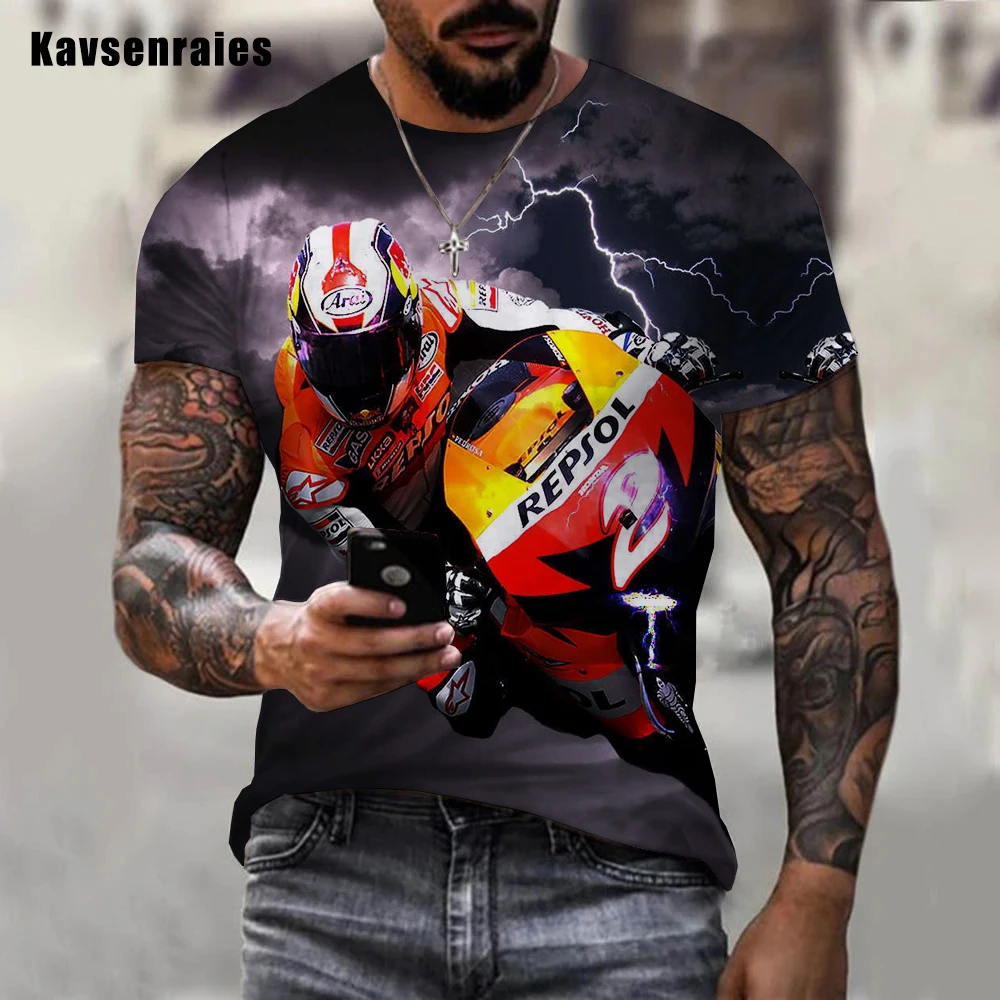 Cool Style Motorcycle Printed 3D T-shirt Women Men Short Sleeve O-Neck T Shirts Casual Oversized Tees Tops