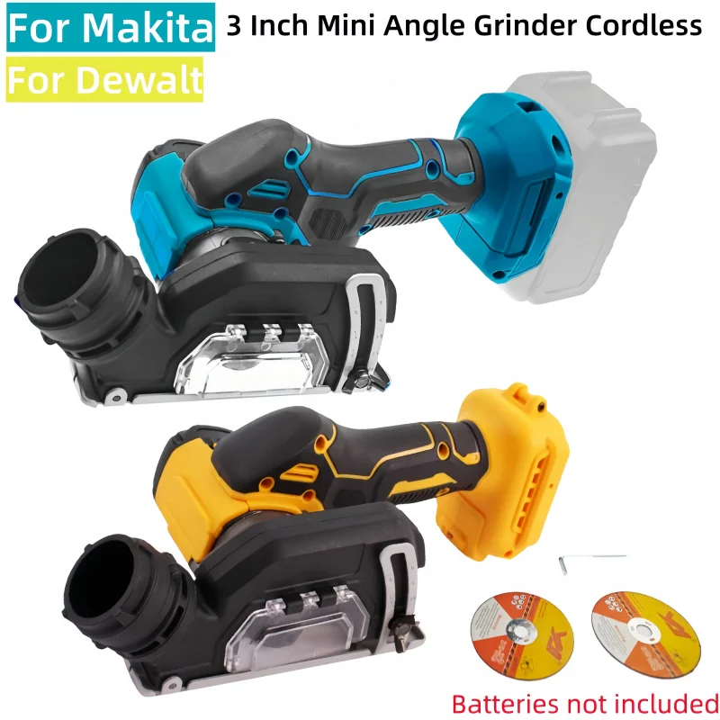 

Portable 3-inch Small Cordless Mini Angle Grinder for Makita/DeWalt 18V Lithium Battery Cutting Circular Saw Power Tools