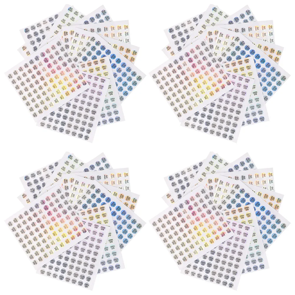 

2400Pcs Quality Test Labels Stickers Strong Adhesion Fade Proof for Shipping Tags Warehouse Supplies Color Coded Status
