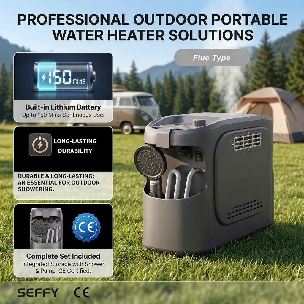 Tankless Gas Water Heaters Portable Electric RV Shower Backpack RV Parts for Outdoor Beach Car Pet Cleaning Gas Powered USB Powe