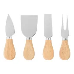 1pcs Stainless Steel Cheese Knives Oak Handle Cheese Cutter Cheese Board Butter Spatula Kitchen Cheese Tools