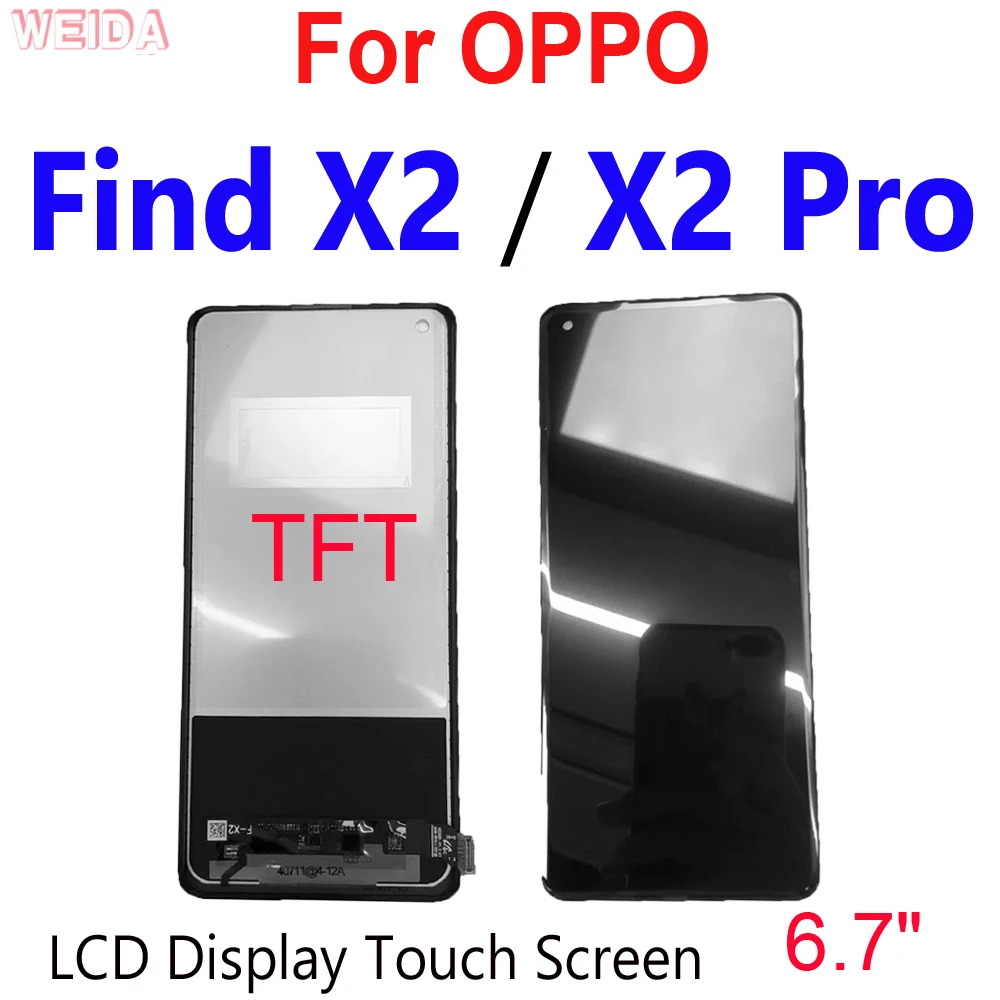 

6.7" TFT LCD For OPPO Find X2 Find X2 Pro LCD Display Touch Screen Digitizer Assembly for OPPO Find X2 Pro LCD Replacement Parts