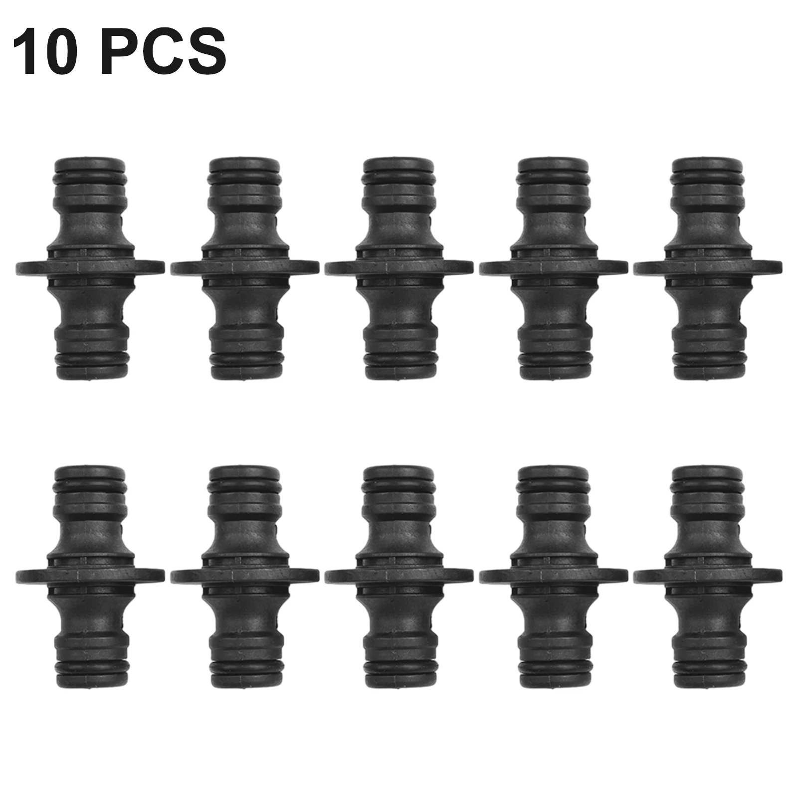 Garden Quick Coupling Part Connector Faucet Joints Rustproof Tap Two-way Watering 1/2 inch 10pcs 50*16*9mm ABS