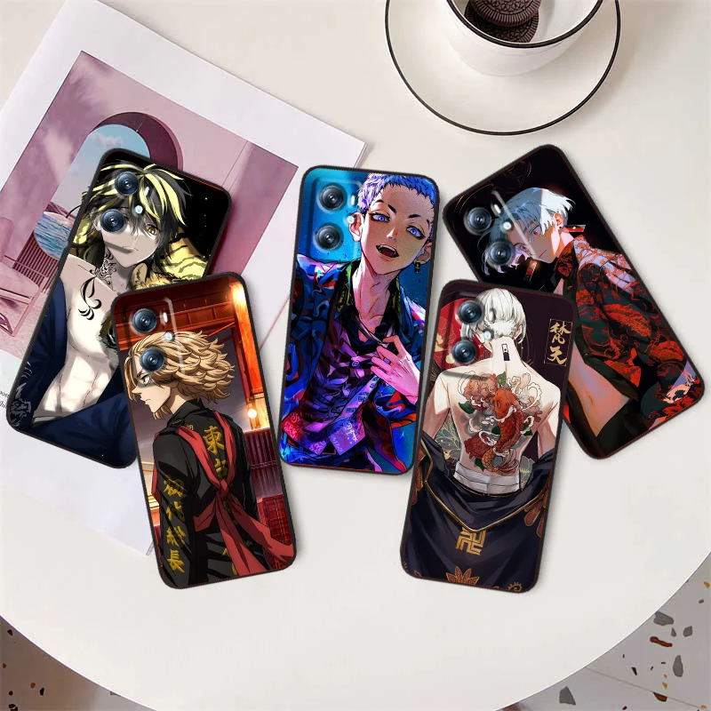 

Anime Tokyo Revengers Cool For OPPO Find X6 X5 X3 A54S A5 A94 A16 A53S A57 A74 A72 A98 A78 A96 A9 5G Black TPU Phone Case
