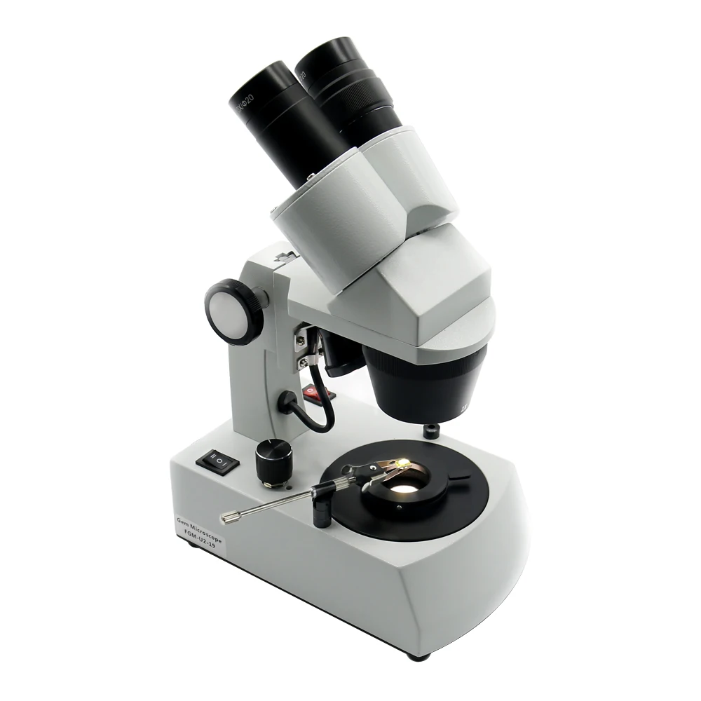 

Arm Type Gem Microscope Professional High Quality Generation 2nd Straight Jewelry Microscope With F19 Binocular Lens FGM-U2-19