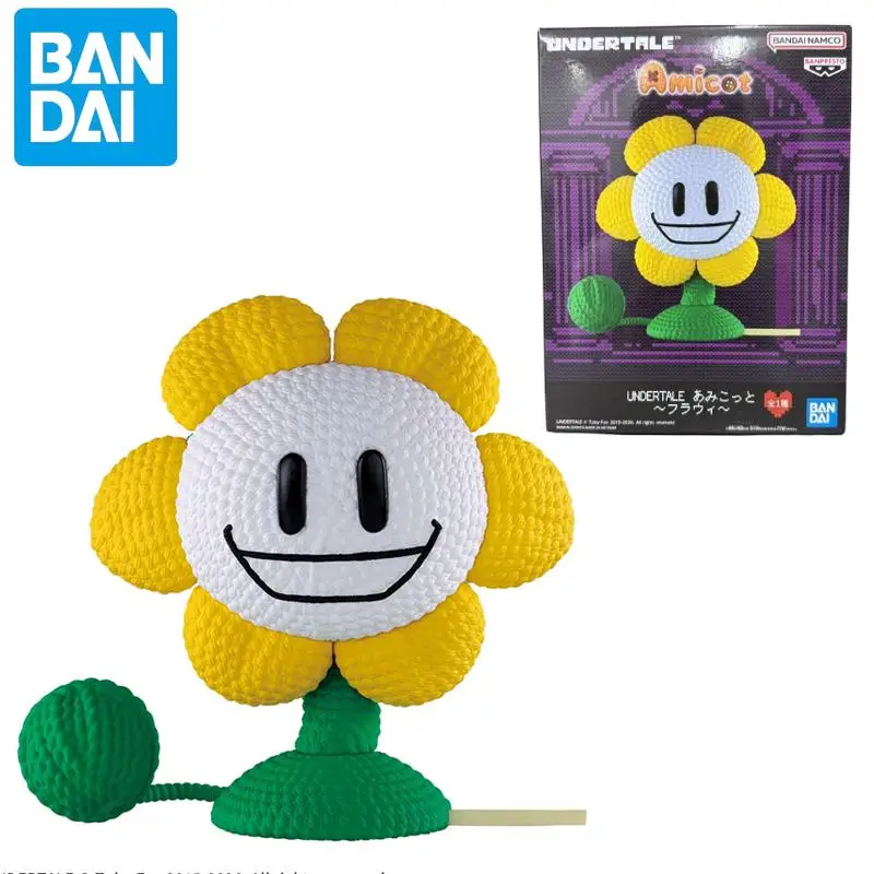 Genuine Bandai BANPRESTO Undertale Amicot Flowey 12Cm Figure Model In Stock Original Collector Figurine Toys Christmas Gift