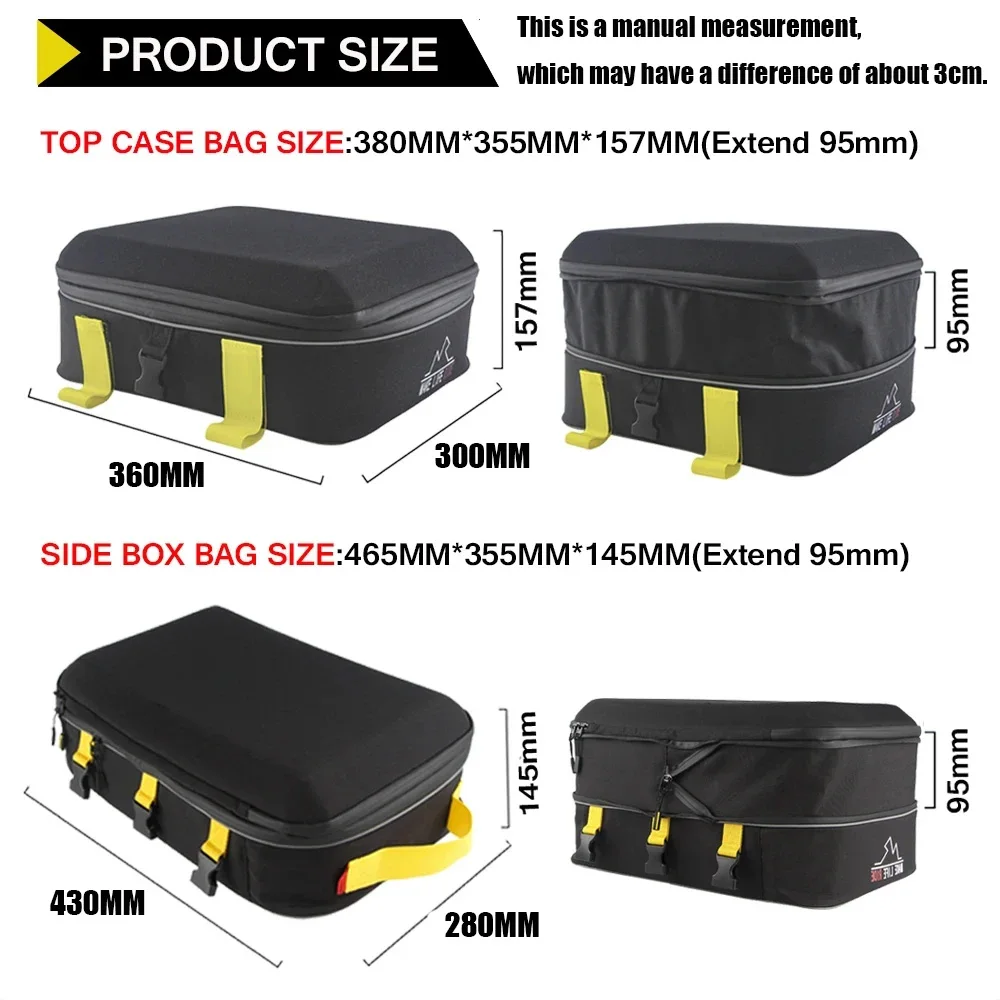 Motorcycle Pannier Luggage Bag For TRK 502 X 702 For Tiger 850 For R1200 R1250 GS For XADV 750 CRF1000L Side Box Case Saddlebags