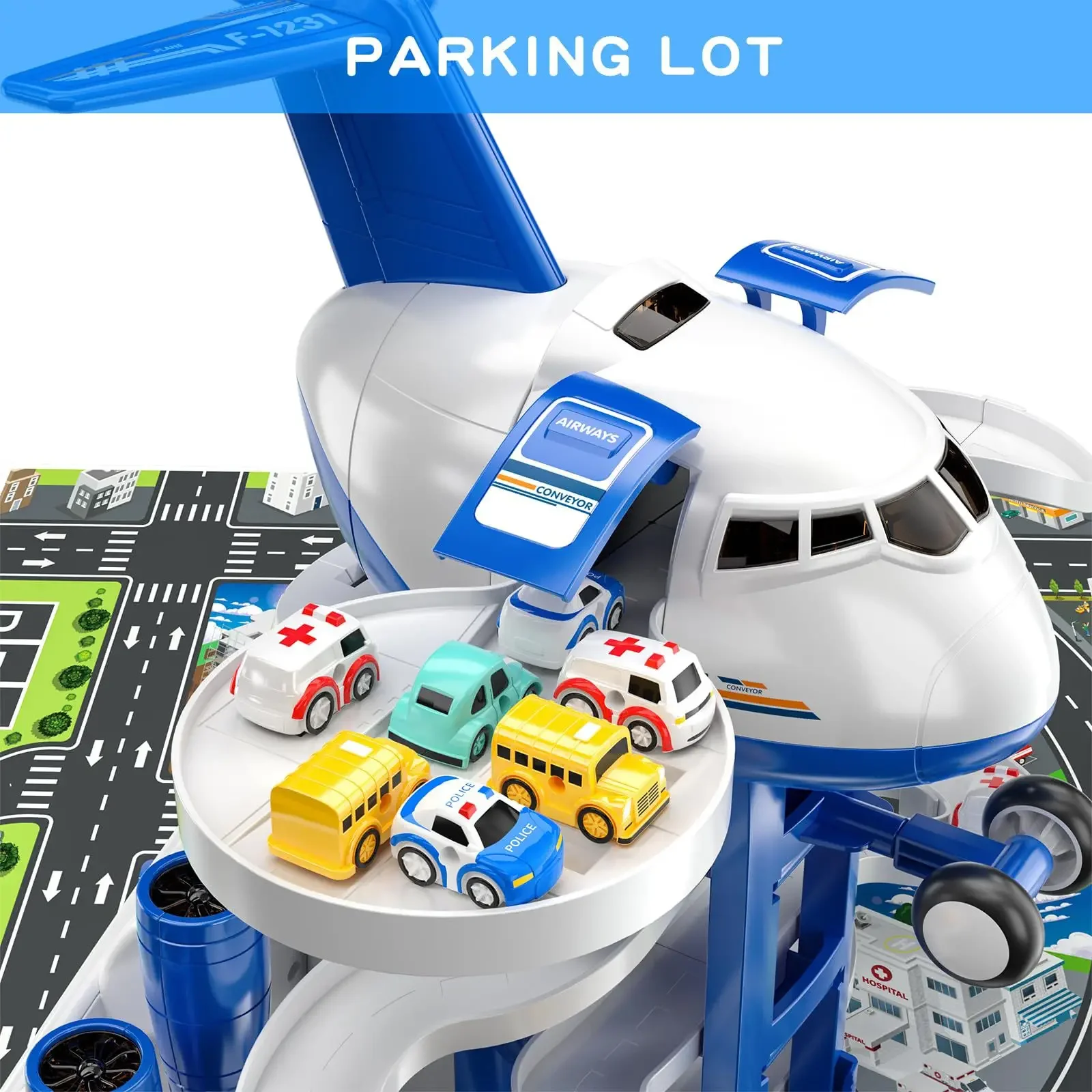 Modèle d'avion voiture avion voies ferrées voiture avions miniatures jouets pour enfants jeux d'intérieur véhicule jouet noël pour garçons filles