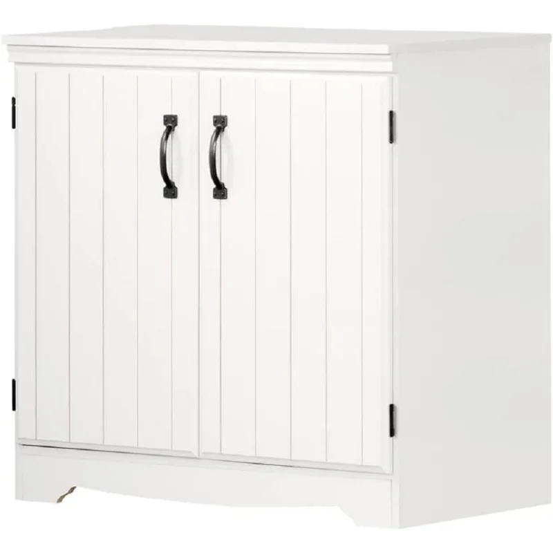 

Farnel 2-Door Storage Cabinet-Pure White, Tall with 4