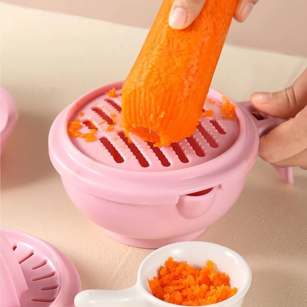 وعاء طحن أغذية الأطفال بلون سادة، متعدد الوظائف، مبشرة هريس الفاكهة المصنوعة يدويًا، عملية يدوية، مطحنة الخضروات #4