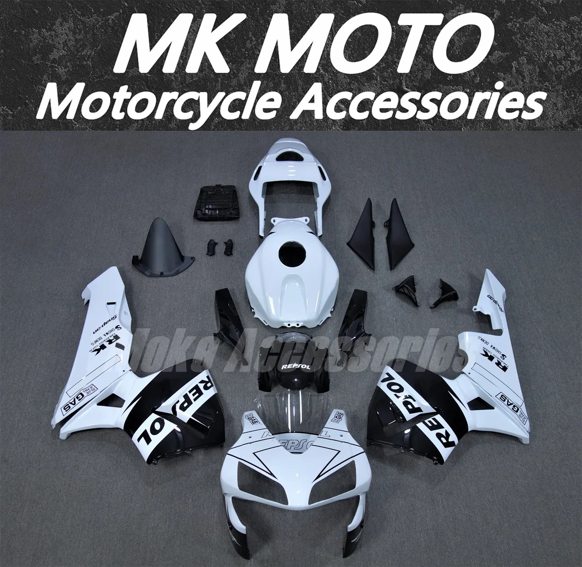 

Moke moto Motorcycle Fairings Kit Fit For Cbr600rr 2003-2004 Bodywork Set 03-04 High Quality ABS Injection New White/Black
