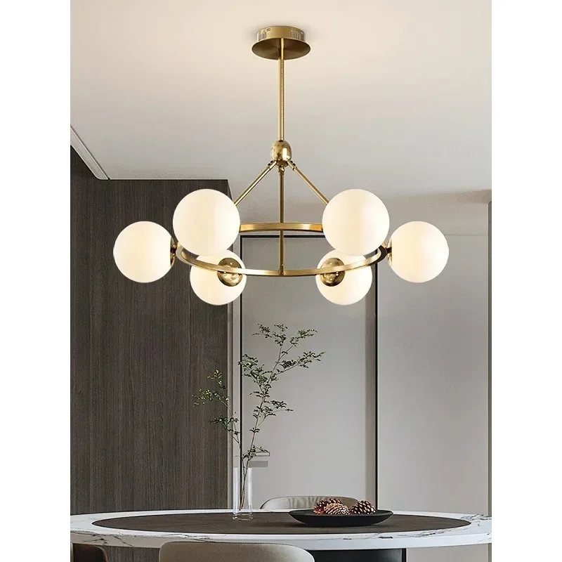 

Nordic Pendant Lights Iron Glass Ceiling Chandelier For Luxury LED Lighting Living Room And Restaurant Art Decor