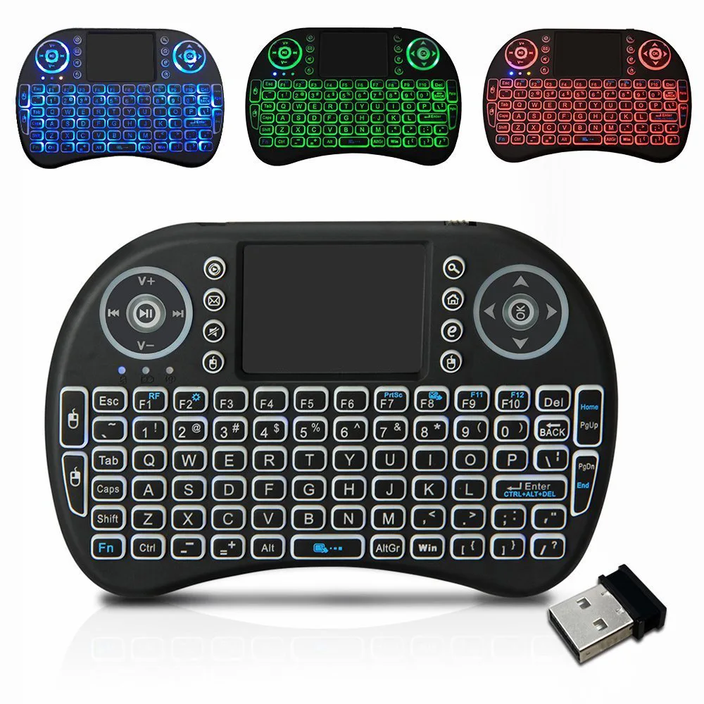 

Mini I8 Backlight Wireless Keyboard 2.4GHz With Touchpad Keyboard Mouse For Raspberry Pi 3 RPI 2 PC Smart TV Android TV Box