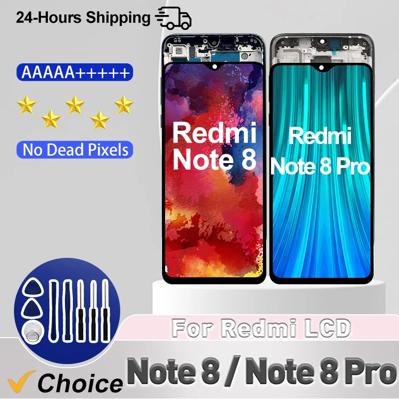 Choice IPS For Xiaomi Redmi Note 8 LCD M1908C3JG Display Screen Touch Digitizer For Redmi Note 8 Pro LCD M1906G7G Replace Parts