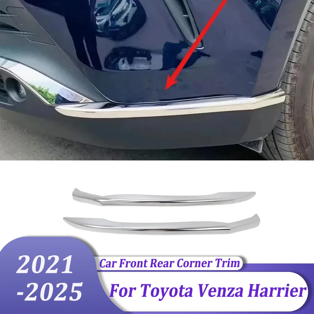 

Car Accessories Stainless Steel Front Rear Corner Trim Bumper Guard For Toyota Venza Harrier 2020 2021 2022 2023 2024 2025