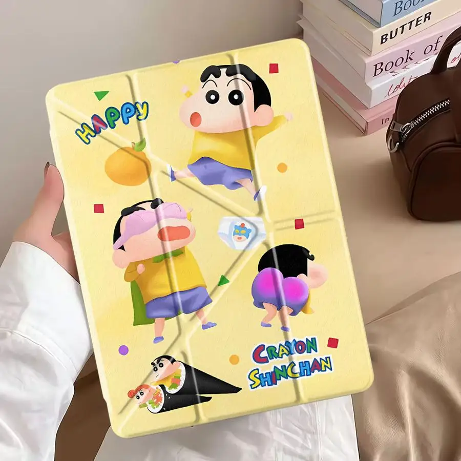 

Чехол для планшета с аниме-дизайном «Крейон Шин-чан» для iPad Air 4, 5, M3, M2, 1, 2, M4, 11 дюймов, Mini 6, 7, Pro 11-го, 10-го, 9-го, 8-го, 7-го поколений, 12.9 дюймов Pro 2025