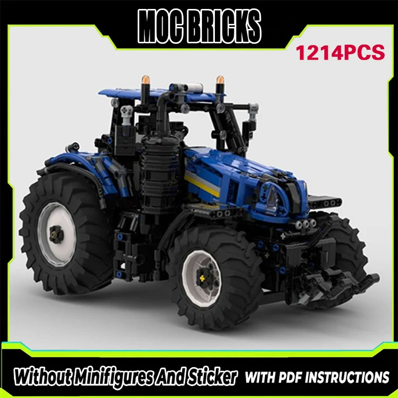 

City Car Model MOC Building Bricks T8 Agricultural Tractor Modular Technology Gifts Holiday Assemble Children Toys Suit