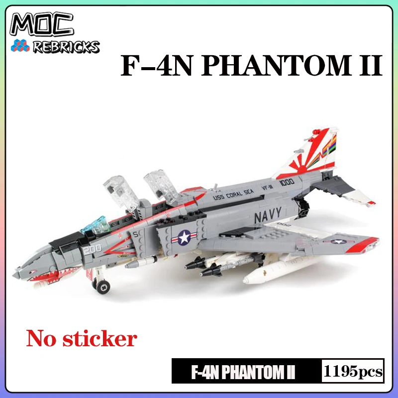 

Military MOC WW2 F-4N PHANTOM II Heavy Strategic Bombers Building Block Model Bricks Set DIY Toys for Kid Christmas Gifts