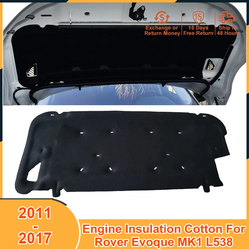 

2011-2017 Insulation Cotton Pad for Range Rover Evoque MK1 L538 2011 2012 2013 2014 2015 2016 2017 Accessories Heat Sound Map