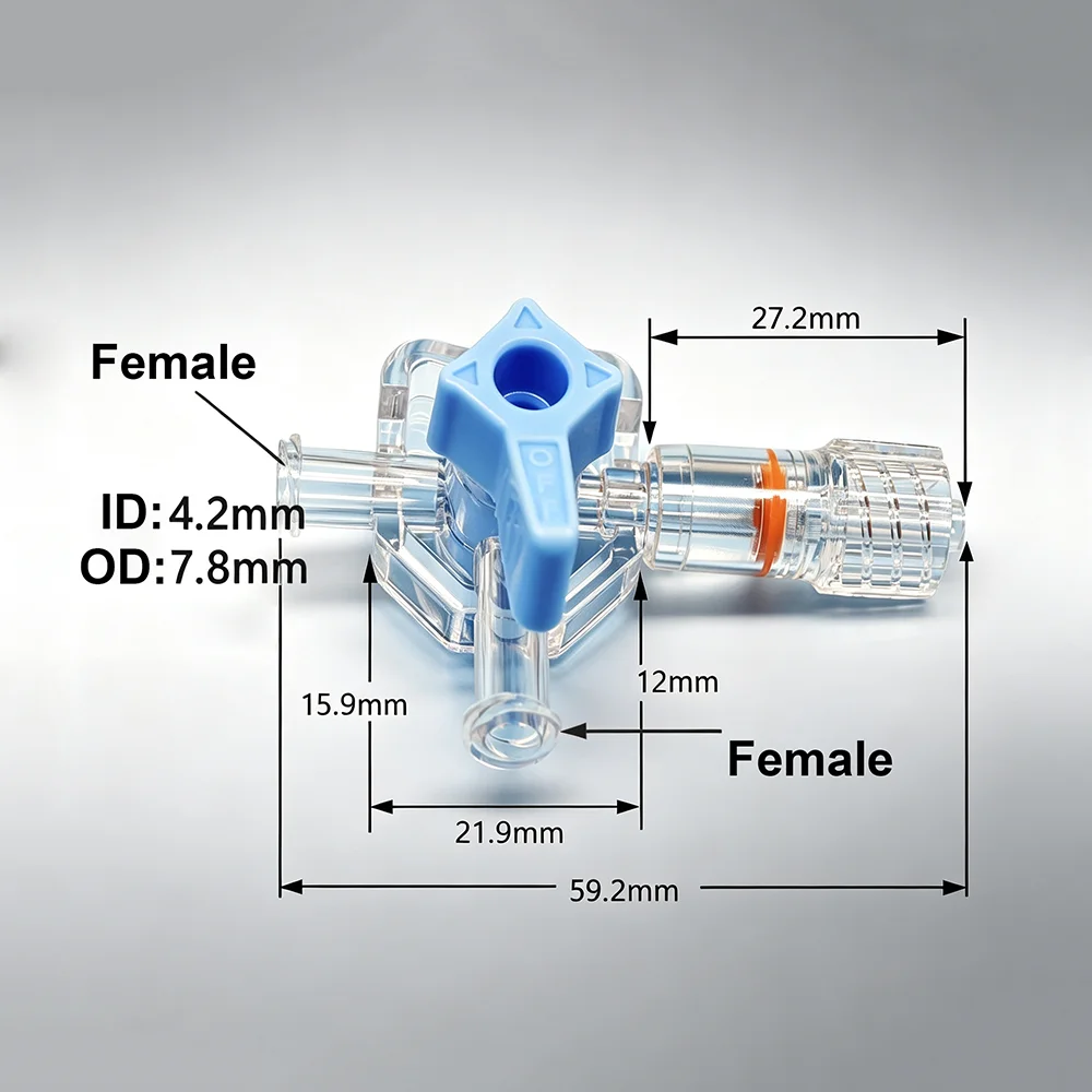 10PCS High Pressure 3-Way Luer Lock Stopcock Valve For Medical Syring