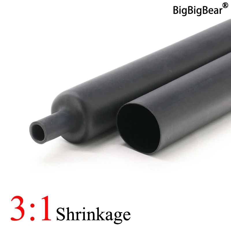 

3:1 Heat Shrink Tube With Glue Double Wall 1.6/2.4/3.2/4.8/6.4/7.9/9.5/12.7/15.4/19.1/25.4/30/39/50mm Heat-shrinkable Sheath