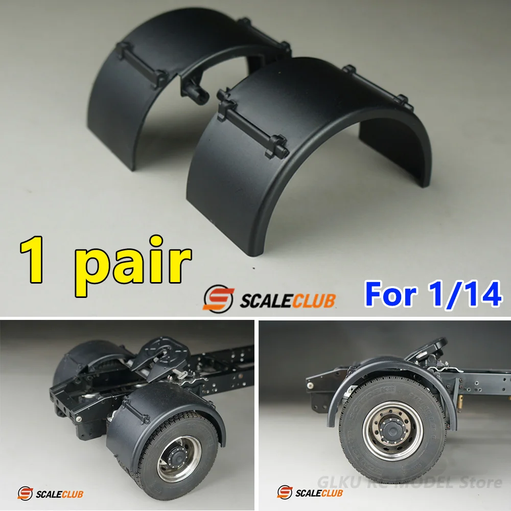 

1 pair of Scaleclub models for Tamiya 1/14 RC tractor truck dump truck single axle fender decoration upgrade modification parts