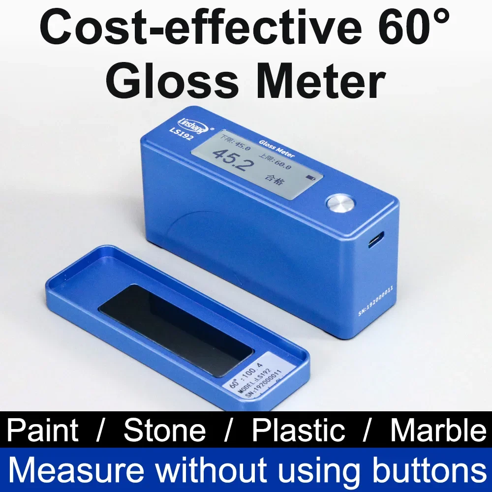 LS192 60 Angle Gloss Meter Glossmeter 1000GU Marble Tile Gloss Meter Tester Paint Glossy Instrument Gloss Meter Glossmeter