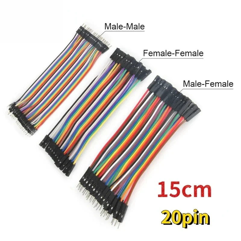15cm 20pin Dupont Jumper Wire Cable Male To Male/ Female To Male/ Female To Female Jumper Copper Wires Dupont Cables for Arduino