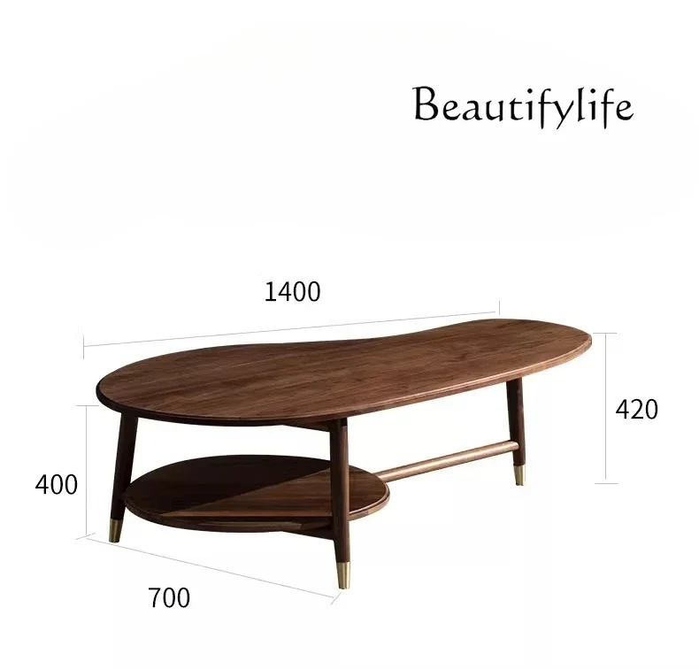 

coffee table modern simple North American black walnut coffee table small apartment creative coffee table