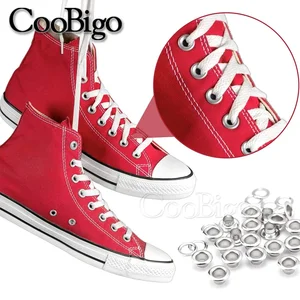 Vòng kim loại cho da, 100sets, màu bạc, cho giày, túi, thắt lưng, DIY, DIY, phụ kiện 9 Băng bán hàng chính với trẻ em - №6