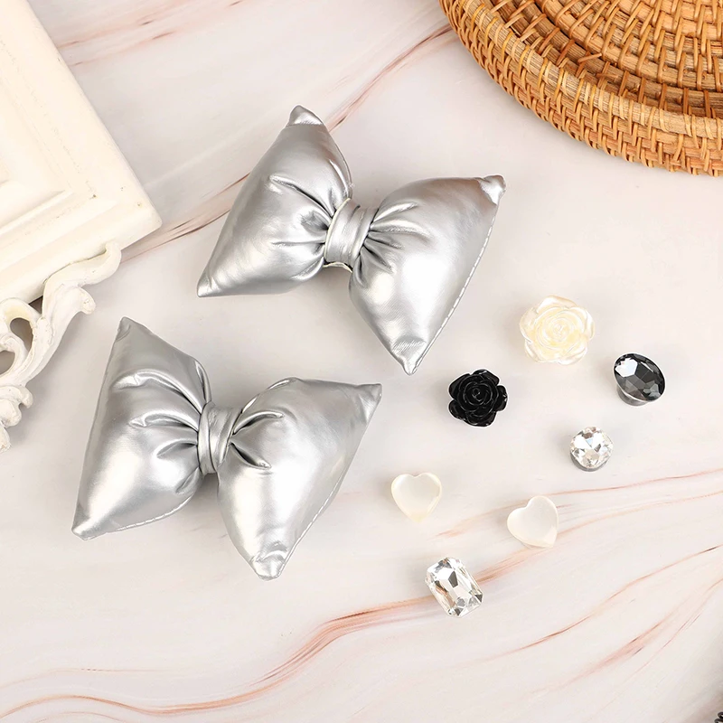 Cute All-match Shoe Charms DIY Silver Colors Star Bow Detachable Shoes Buckle Decoration Accessories For Woman Kids Gifts