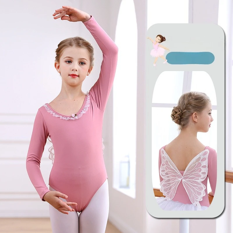 

Long Sleeve Ballet Leotard Outfit Gymnastics Unitard Costume Stage Performance Catwalk Show Daily Practice Casual Dance Apparel