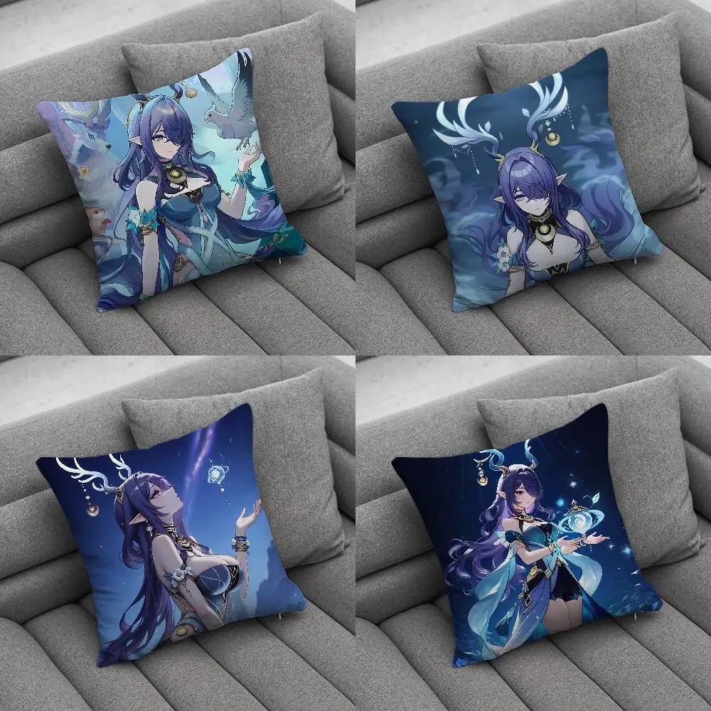 

Genshin L-Lauma Impact Print Pattern Sofa Cushion Cover Pillowcase Home Party Car Bedding