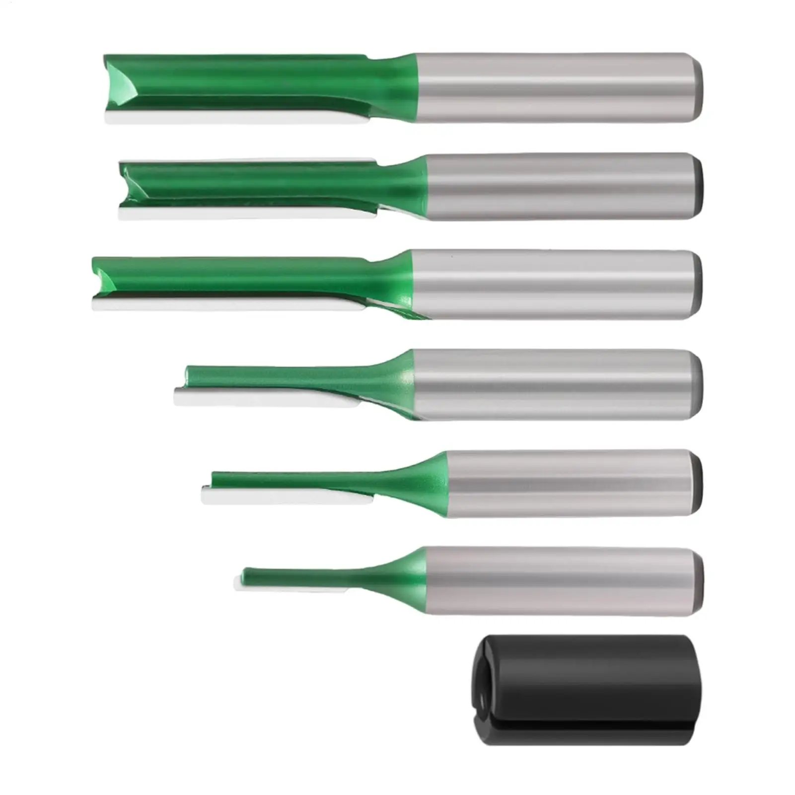 Straight Router Bit Set 8mm Shank Diameter Tool Router Bit For Grooving Cutting Carving Edge Trimming Milling Woodworking