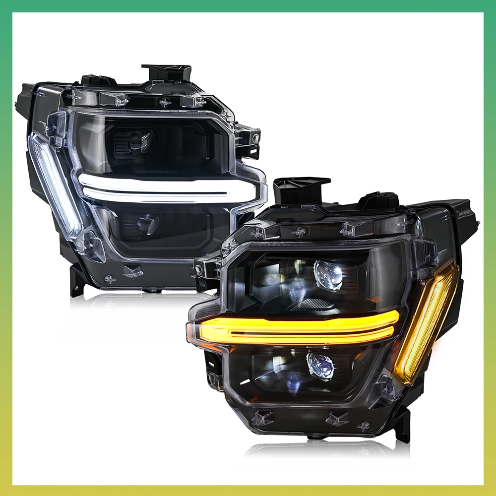

Dual Lens LED Headlight Assembly For Ford F150 2024-2025 Only Fit XL XLT STX Tremor Dynamic Signal Plug And Play Direct Replace