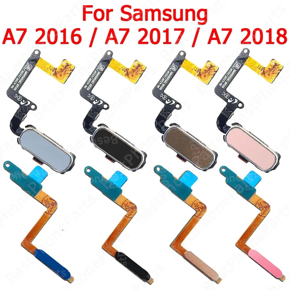 Finger Print Scanner Flex Cable For Samsung Galaxy A7 2016 2017 2018 A710 A720 A750 Fingerprint Sensor New Replacement