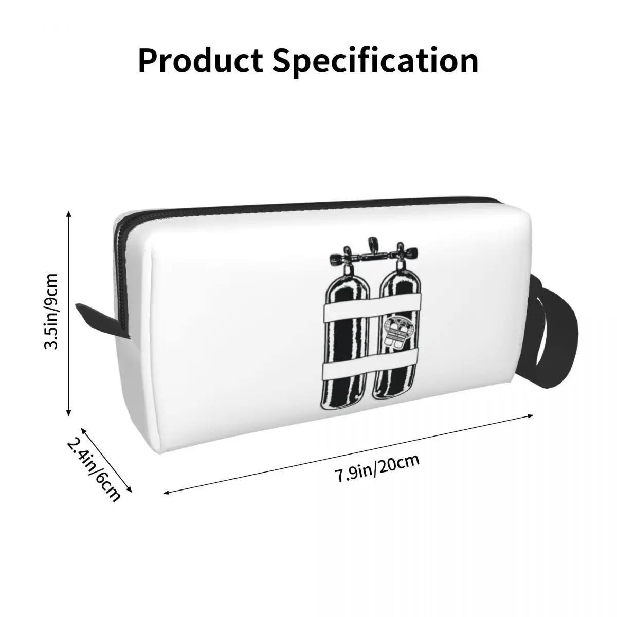 Scuba Diving Dive Diver Sea Snorkeling Sports Makeup BagToiletry Cosmetic Bag for Women Beauty Travel Pencil Case