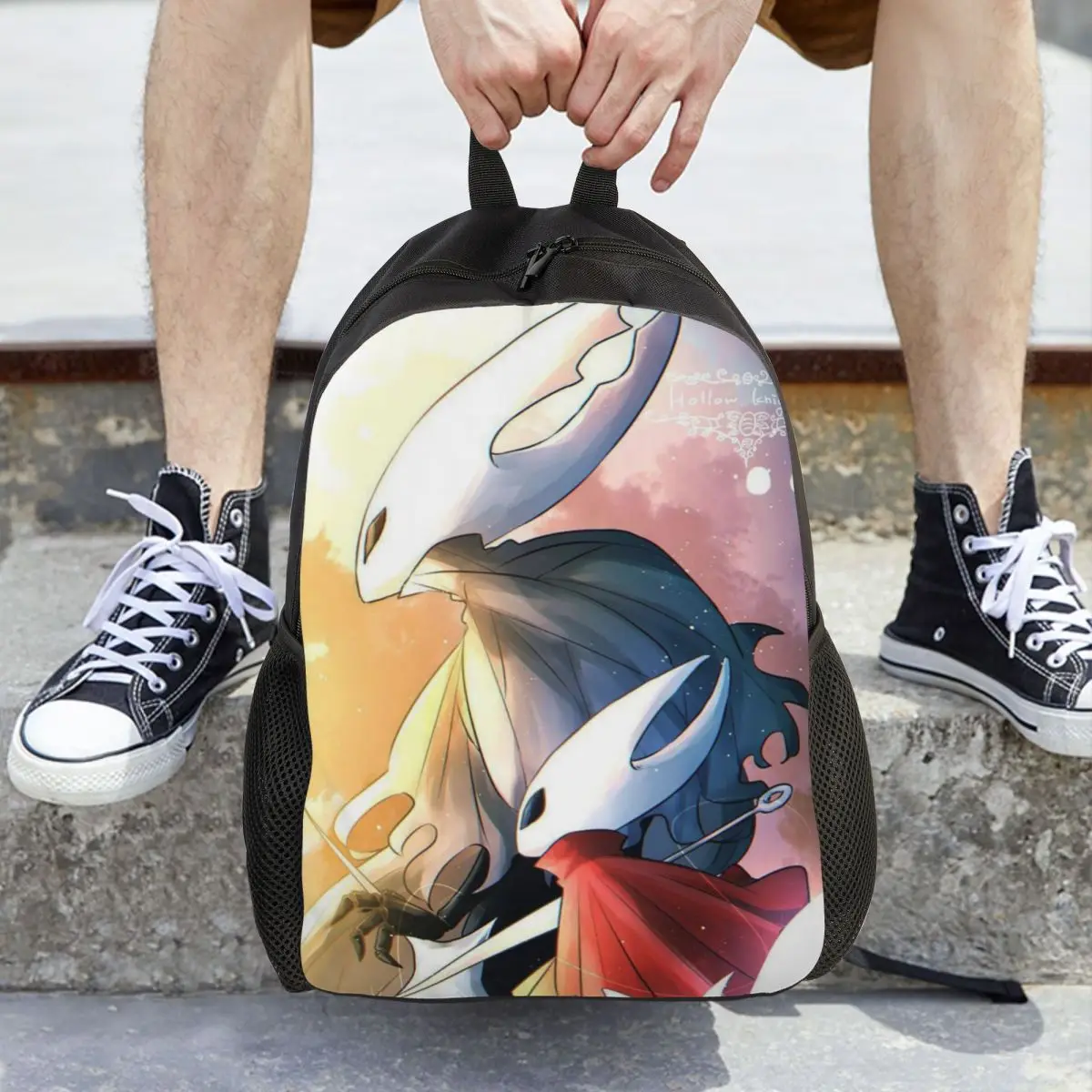 Ghost Hollow Knight Game Backpack Daypack Large Capacity Children BookBag School Bag Shoulder Bags for Men Women