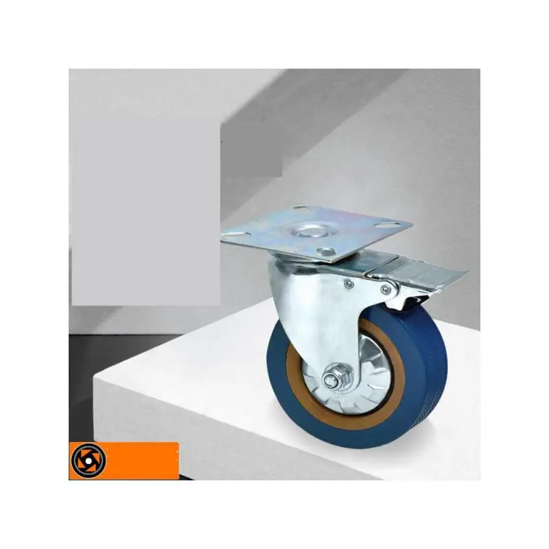 

1 Pc 4 Inch Pvc Universal Wheel Flat Bottom Industrial Caster Cart Freezer Trolley Cross Border Manufacturer Supply