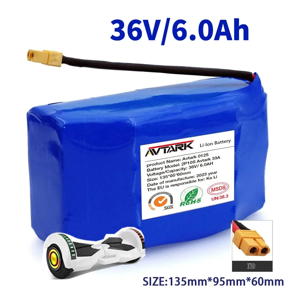 

Genuine 36V Battery pack 4400mAh 4.4Ah Rechargeable Lithium ion battery for Electric self balancing Scooter HoverBoard unicycle